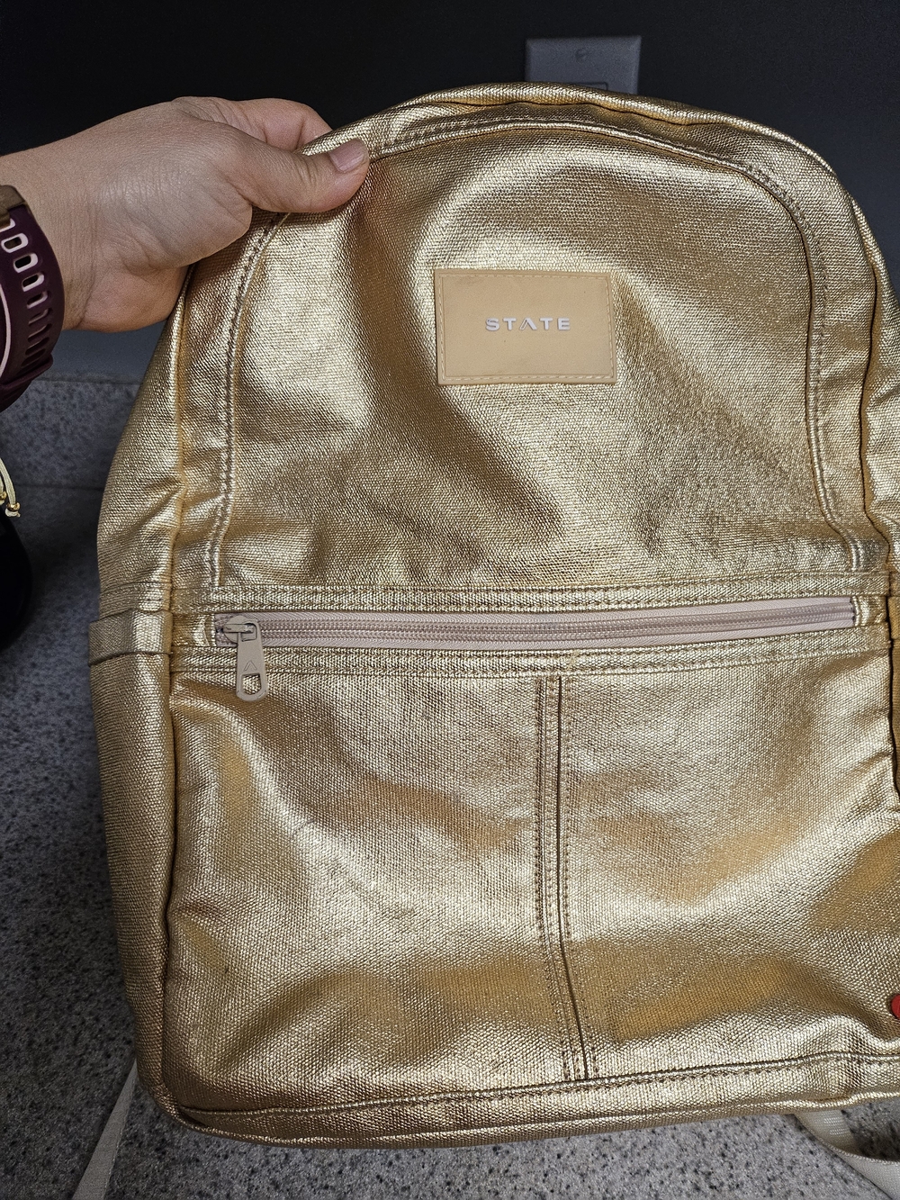 STATE Metallic Gold Backpack - Picture 14 of 16